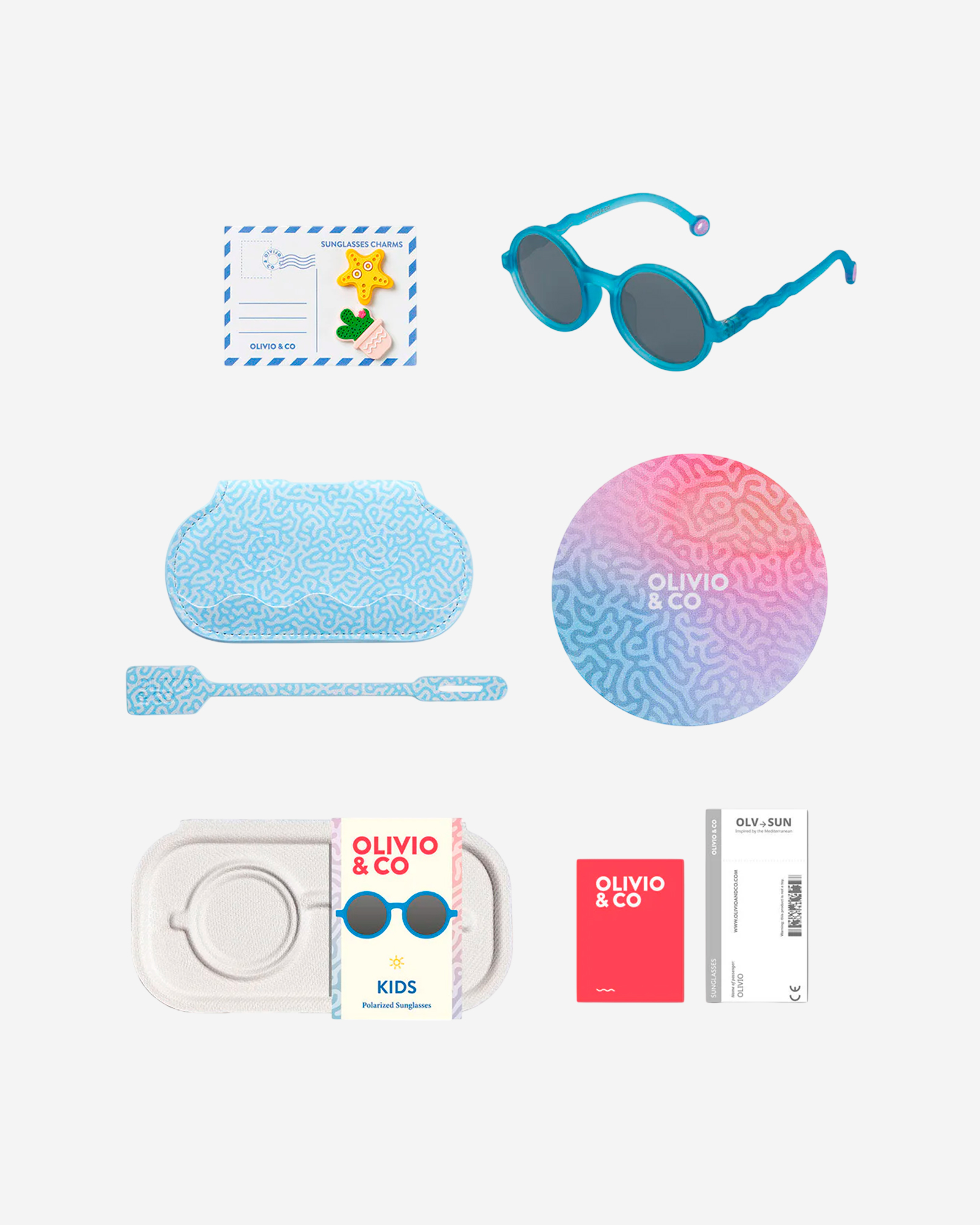 Очки KIDS Round Sunglasses-Coral Reef-Reef blue — 4