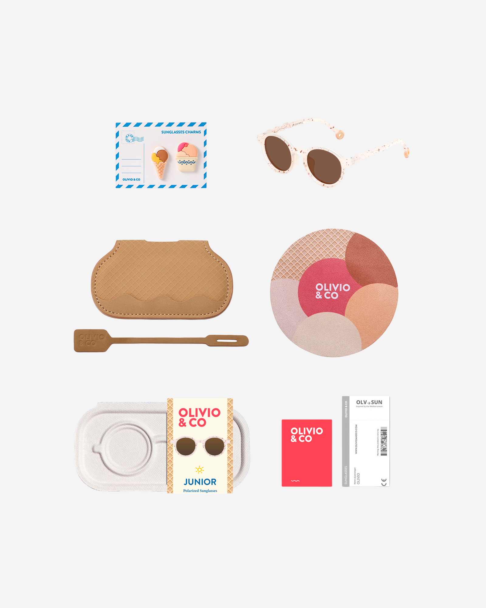 Очки KIDS Oval Sunglasses-Gelato Summer-Vanilla Brownie — 4