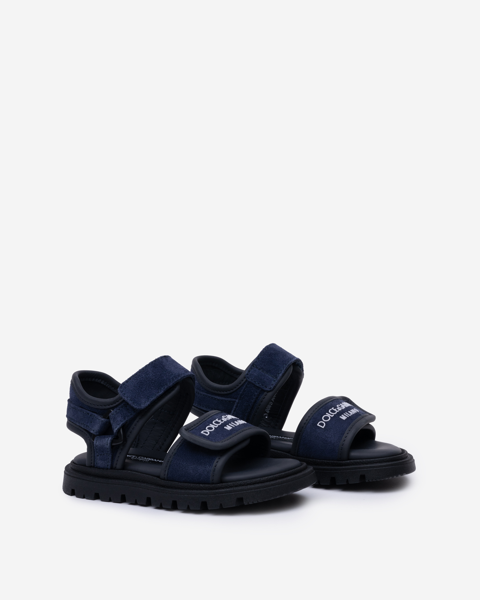 Сандалии из спилка с логотипом Dolce&Gabbana — 1