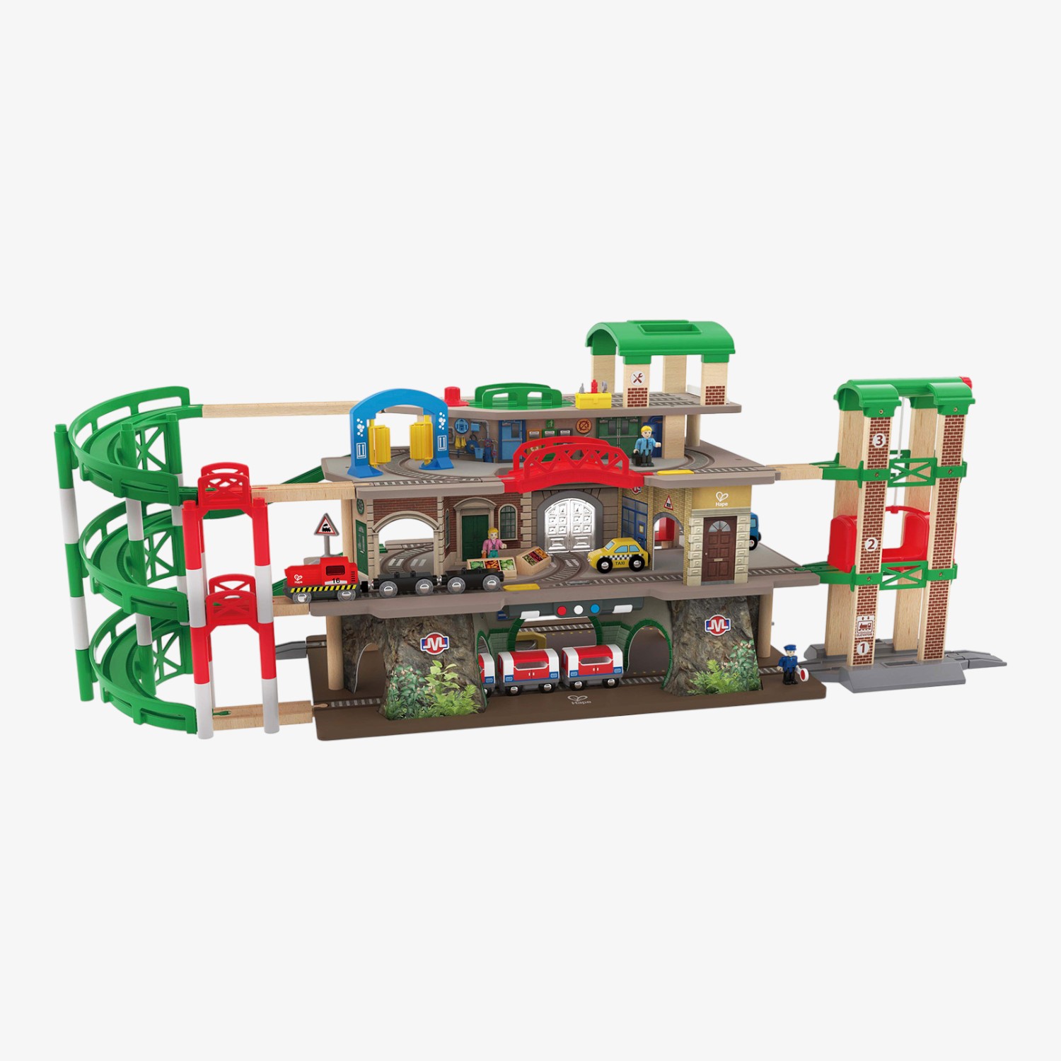 HAPE — Большой игровой набор "Многоуровневая железная дорога"