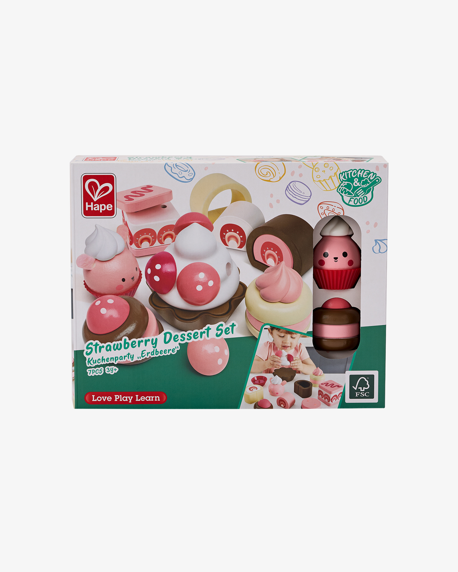 HAPE — Игровой набор "Пирожные", клубничный десерт