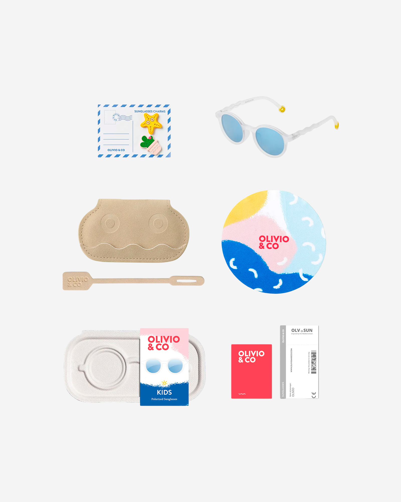 Очки KIDS Oval Sunglasses-Classic Olivio-Jellyfish White — 4